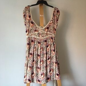 *WORN ONCE* FREE PEOPLE Patterned Velvet Dress